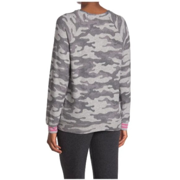 💕PJ SALVAGE💕 Long Sleeve Print Top ~ Grey Camouflage - Picture 3 of 11